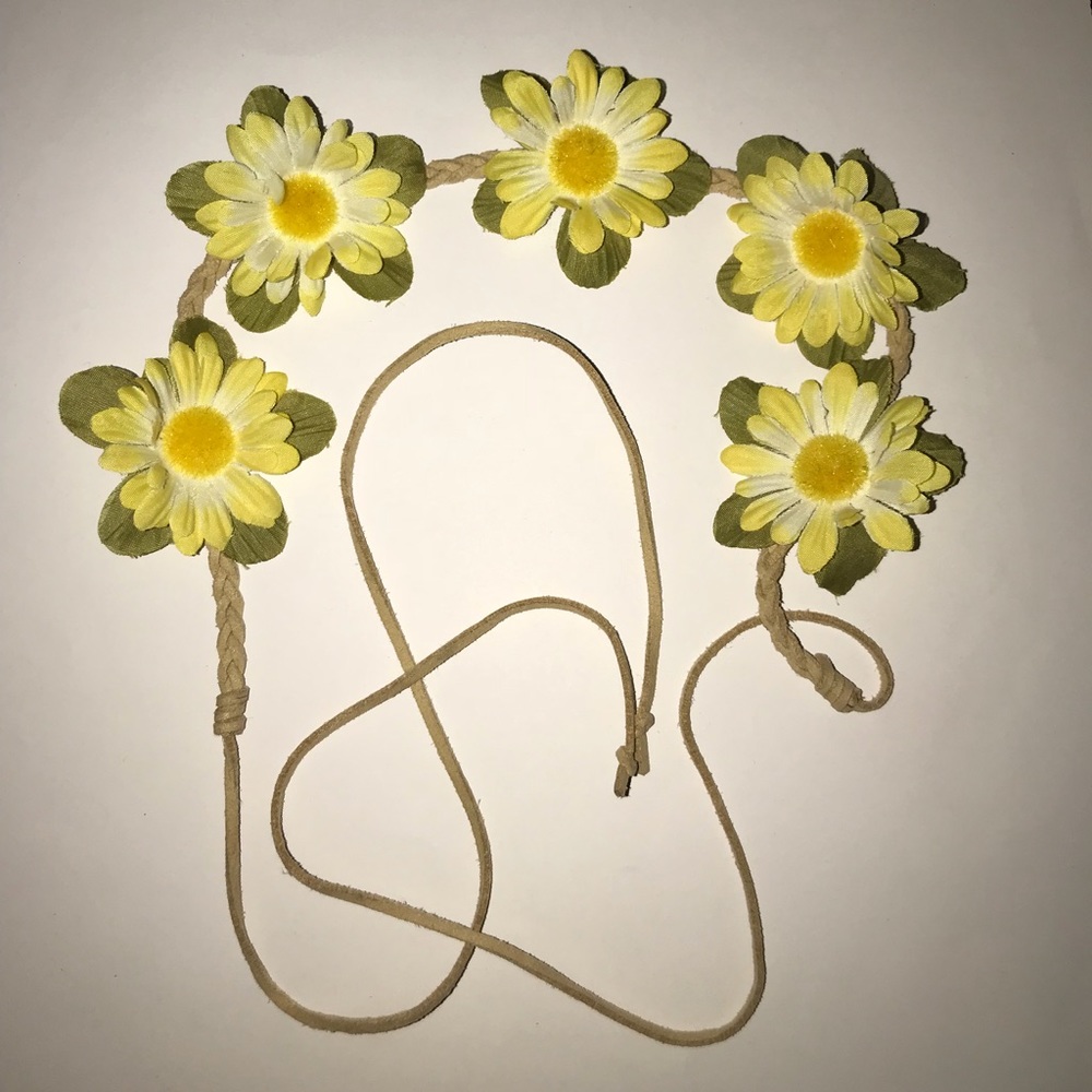 Yellow and White Floral Headband